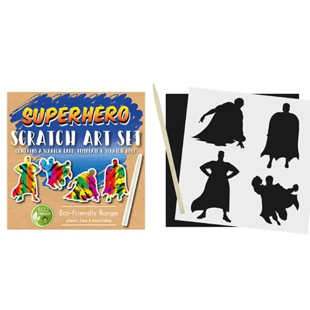 Superhero Mini Scratch Art - Plastic Free