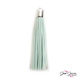 Teal Leather Focal Tassel