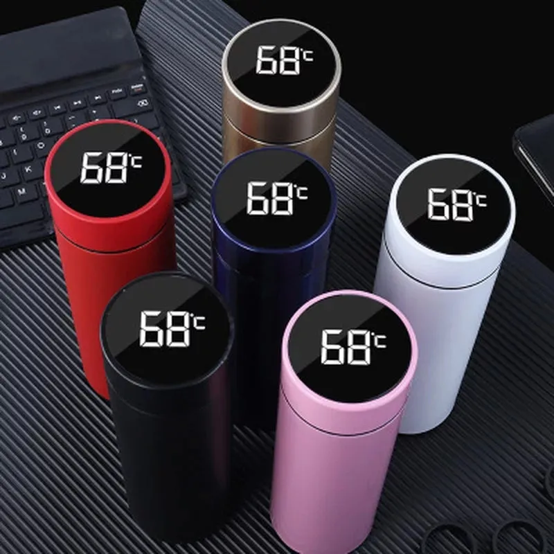 Temperature Display Vacuum Insulated Water Bottle