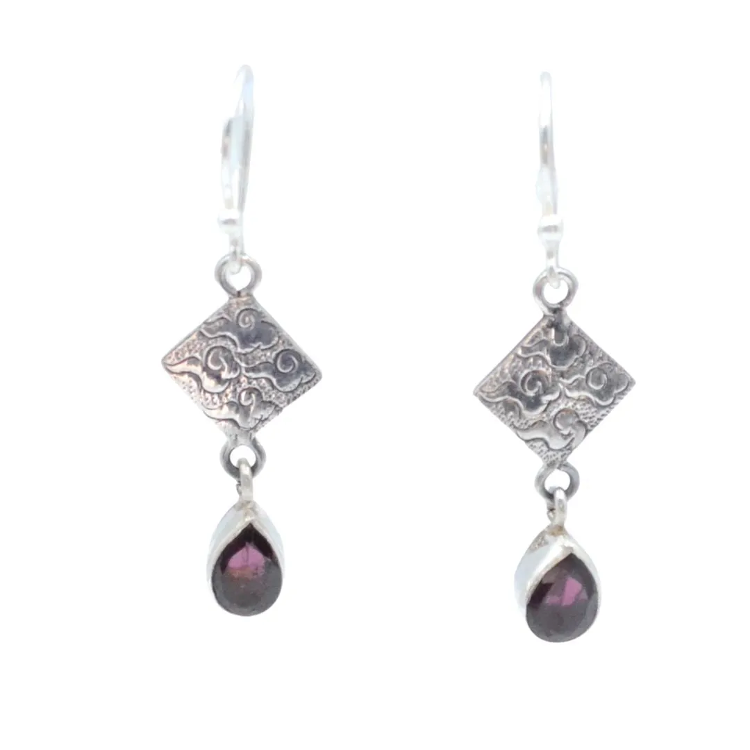 Tibetan Cloud Silver Earrings