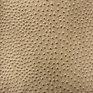 Toffee Brown Saratoga Ostrich Faux Leather Vinyl Fabric