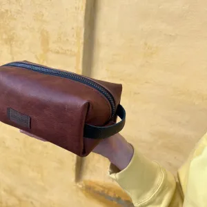 Toiletry Brown Leather Bag