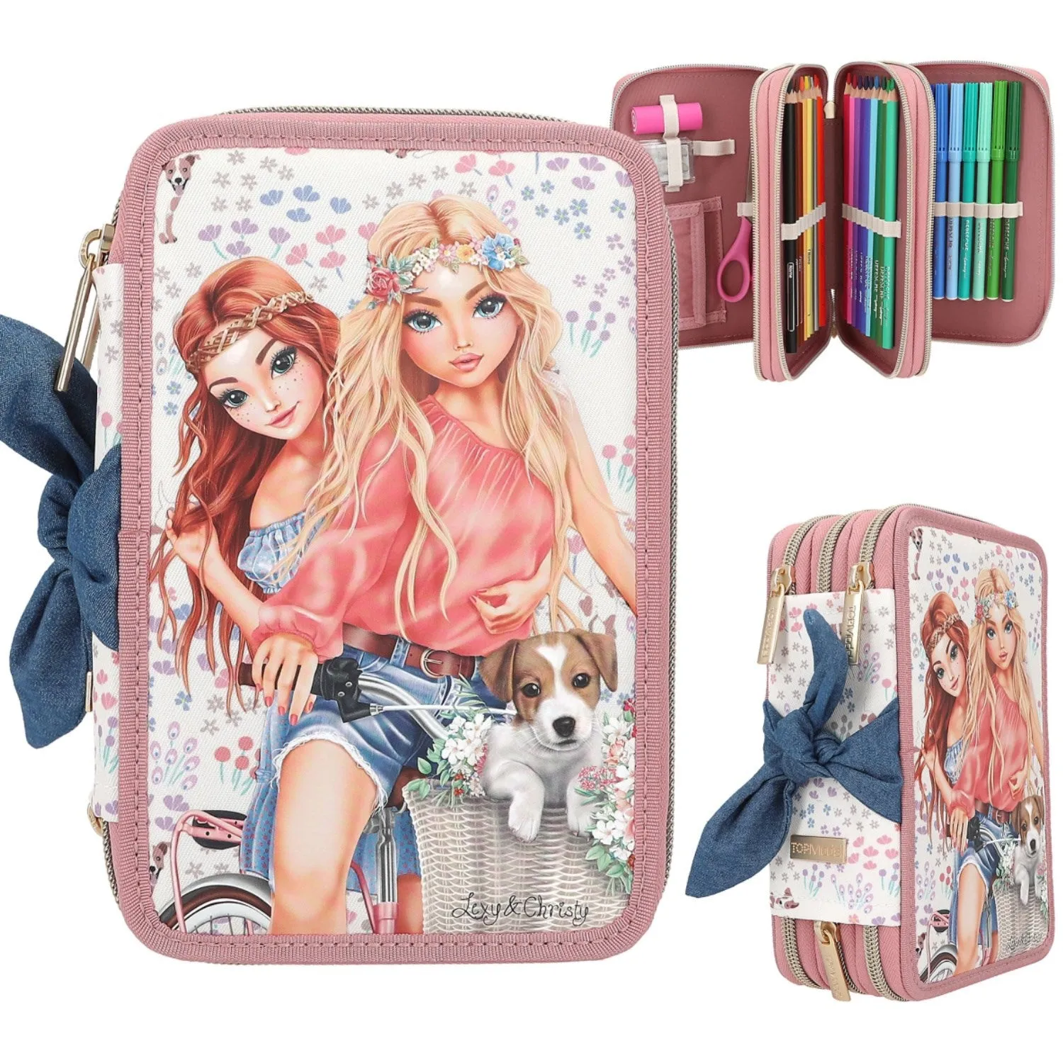 TOPModel Trippel Pencil Case Velo Fleur