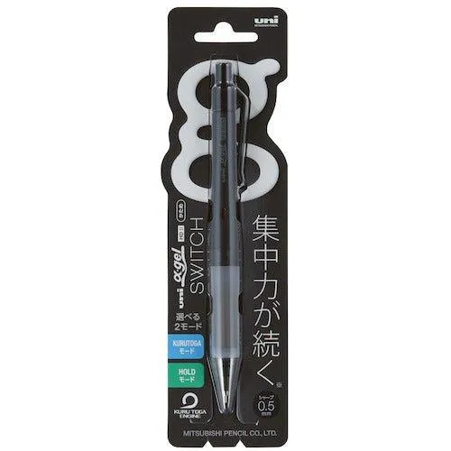 UNI M51009GG  Alpha gel Kuru toga 0.5mm bubble case mechanical pencil automatic pen black blue