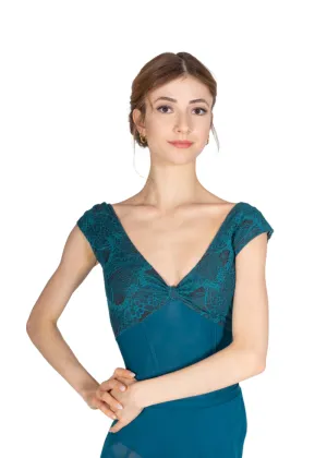 Venere Lace Cap Sleeve Leotard (Zenith)