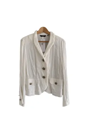 Verse Summer Linen Jacket Cream UK Size M