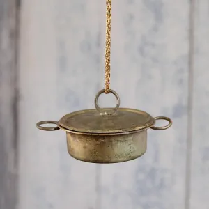 Victorian Brass Saucepan Decoration