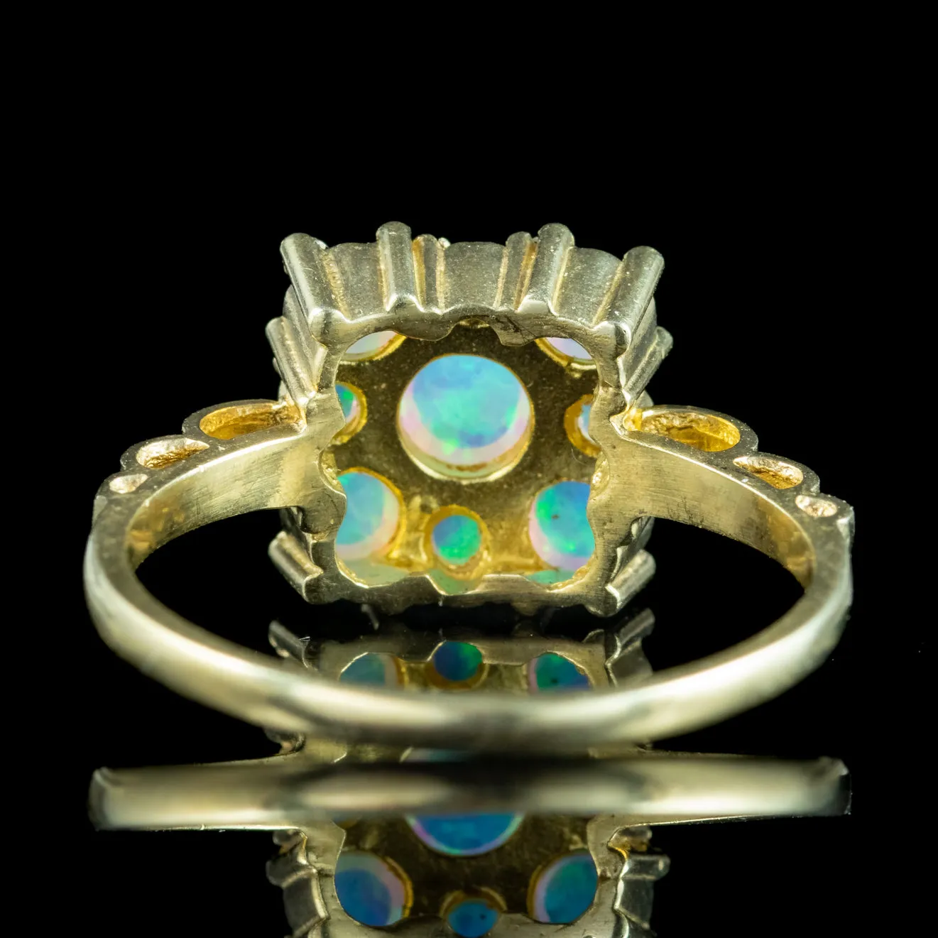 Victorian Style Opal Cluster Ring