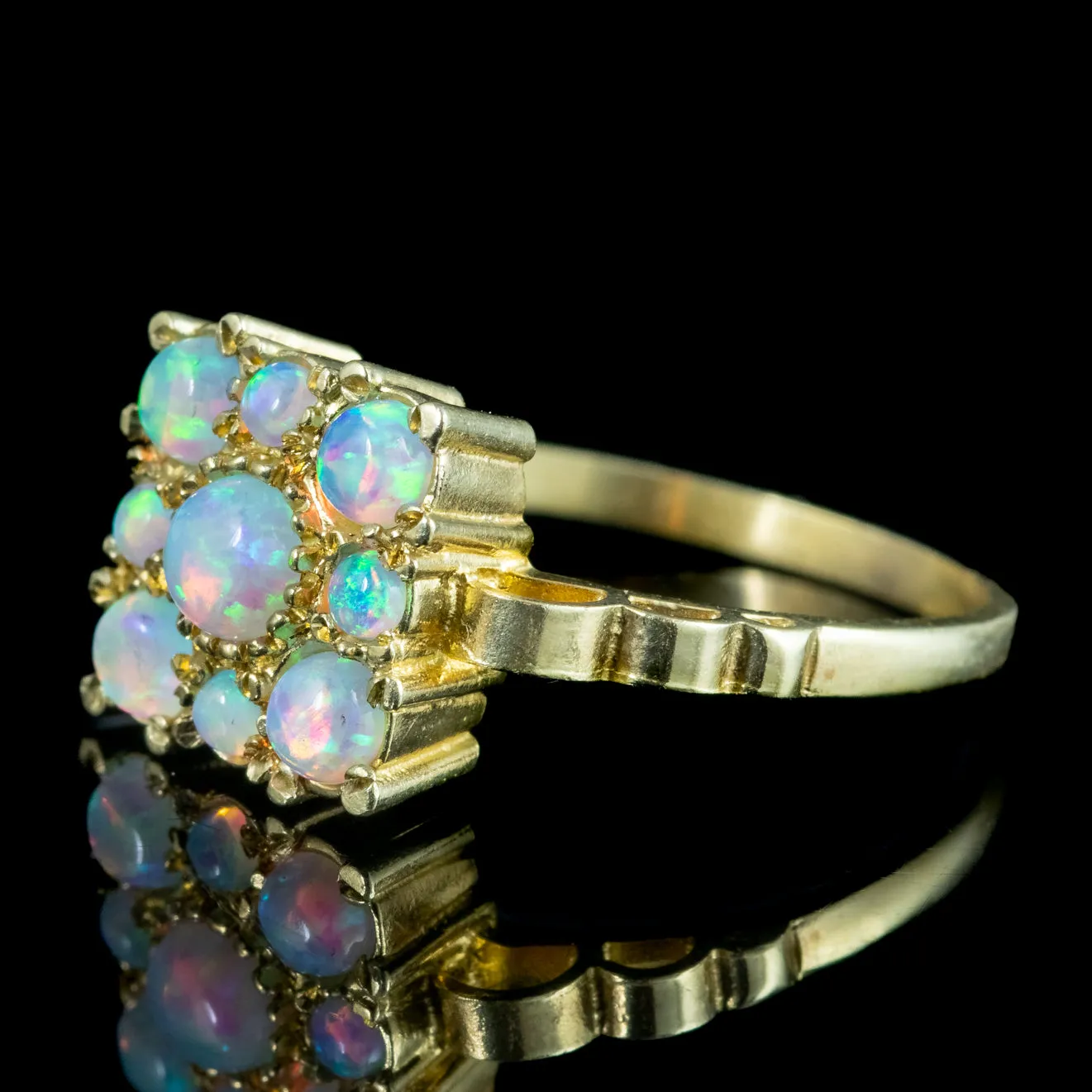 Victorian Style Opal Cluster Ring