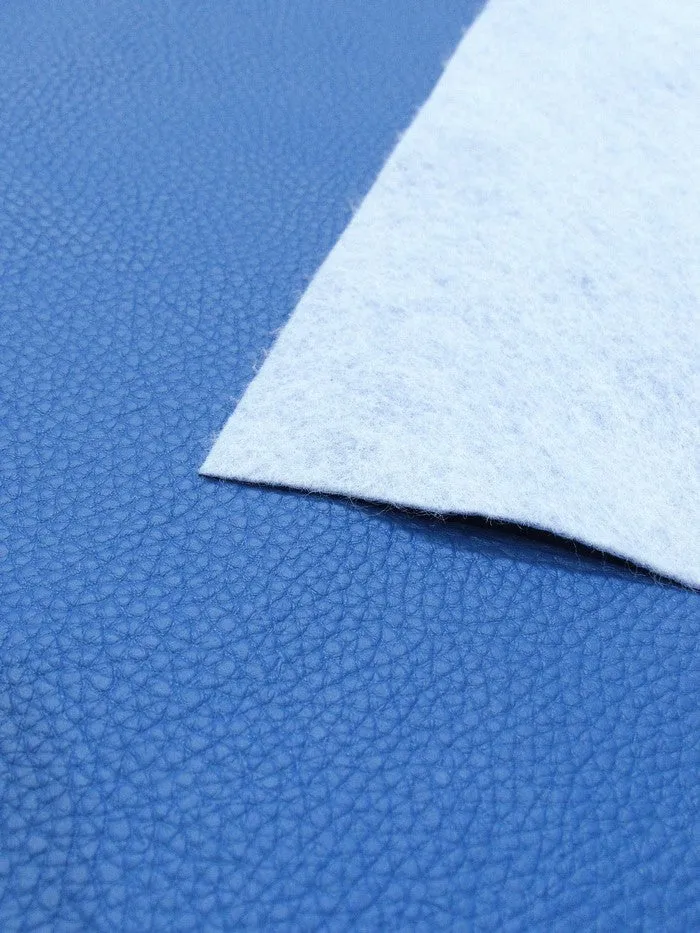 Vinyl Faux Fake Leather Pleather Grain Champion PVC Fabric / Dodger Blue / By The Roll - 50 Yards