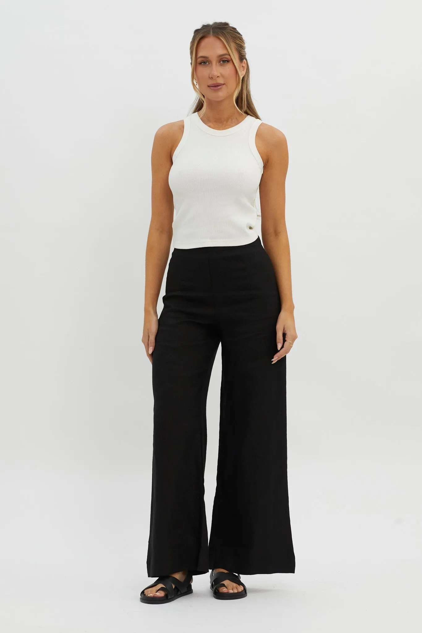 Wanda Wide Leg Pants Black