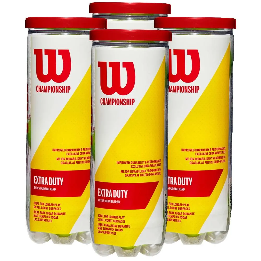 Wilson Championship - Extra Duty - Tennis Ball 4 Pack