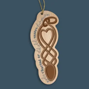 Wooden Gift Decoration - Santes Dwynwen Lovespoon