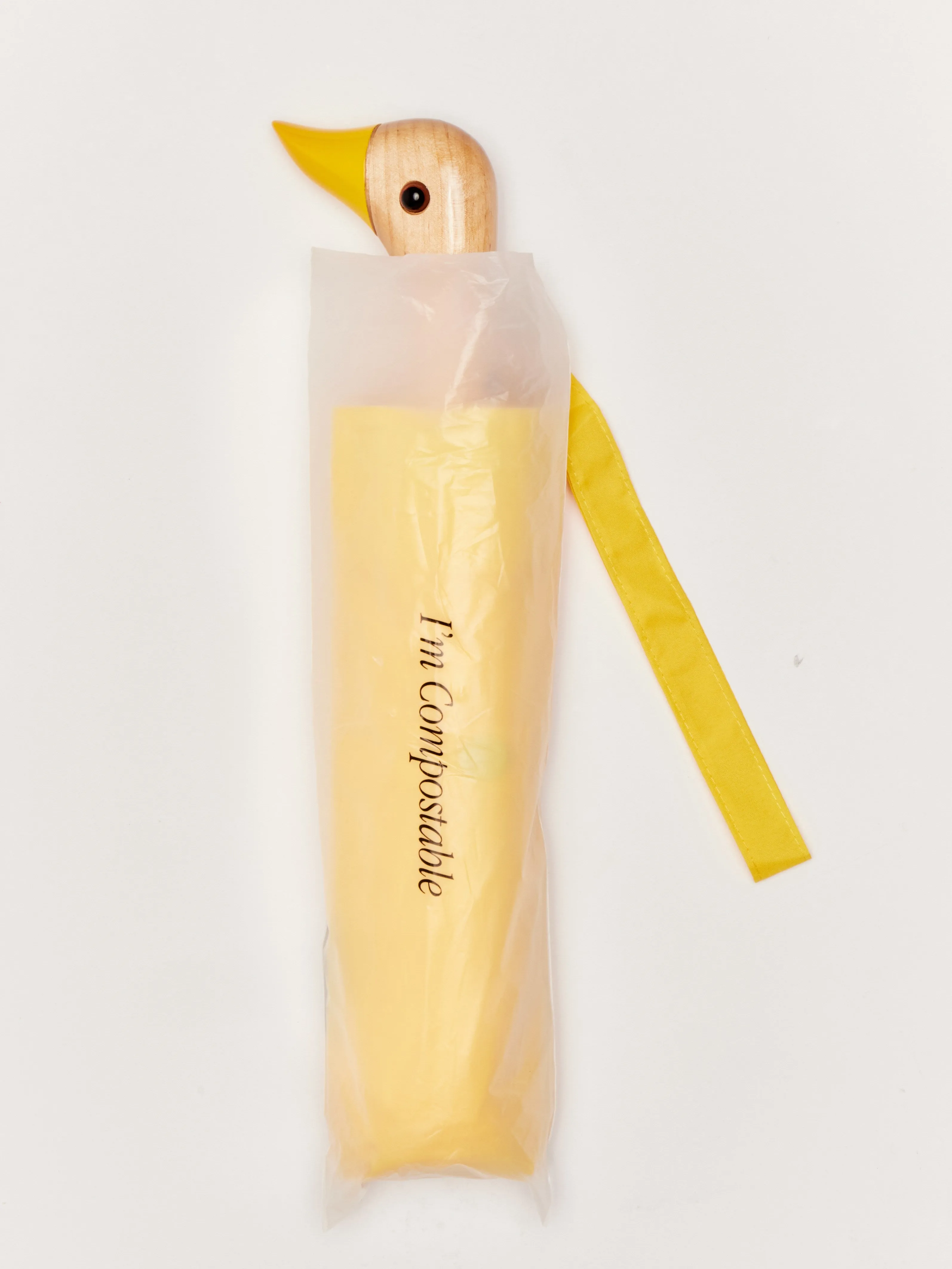 Yellow Eco-Friendly Compact Duck Umbrella