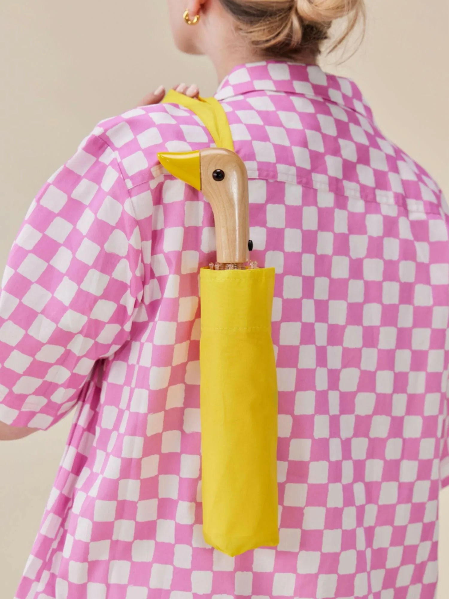 Yellow Eco-Friendly Compact Duck Umbrella